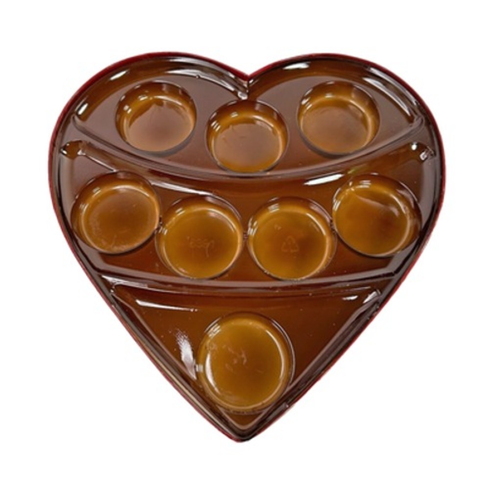 Heart Shaped Russell Stover Candy Box with Padded Fabric Lid Empty 10.5"‎ - Picture 4 of 12
